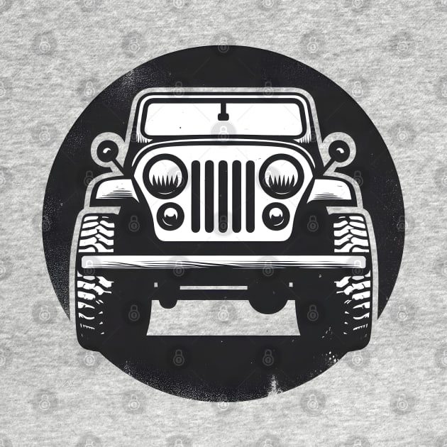 Jeep CJ Weathered Circle Logo by Syntheous